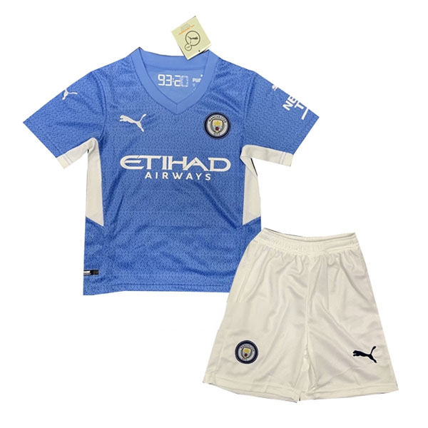 Camiseta Manchester City Primera equipo Niño 2021-22